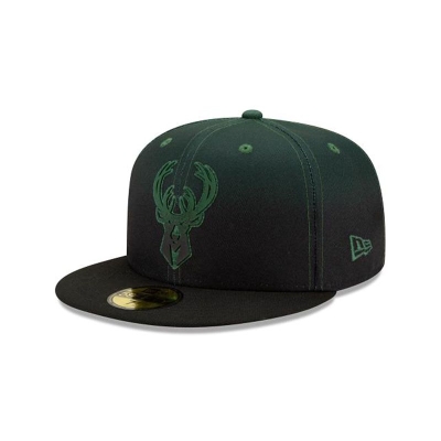 Sapca New Era Milwaukee Bucks NBA Back Half 59FIFTY Fitted - Verzi